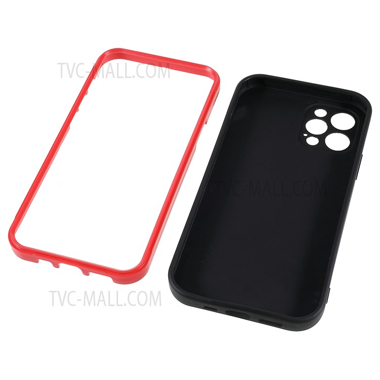 PC Frame + Soft TPU Phone Case for iPhone 12 Pro Max 6.7 inch, Detachable Shockproof Mobile Phone Cover - Black-8