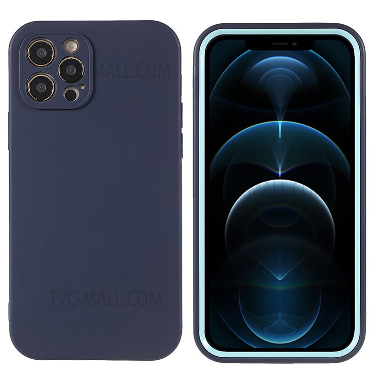 PC Frame + Soft TPU Phone Case for iPhone 12 Pro Max 6.7 inch, Detachable Shockproof Mobile Phone Cover - Blue-1