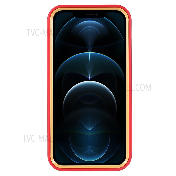 PC Frame + Soft TPU Phone Case for iPhone 12 Pro Max 6.7 inch, Detachable Shockproof Mobile Phone Cover - Red-4