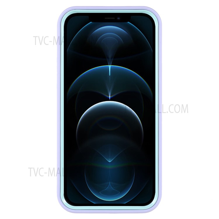 PC Frame + Soft TPU Phone Case for iPhone 12 Pro Max 6.7 inch, Detachable Shockproof Mobile Phone Cover - Purple-4