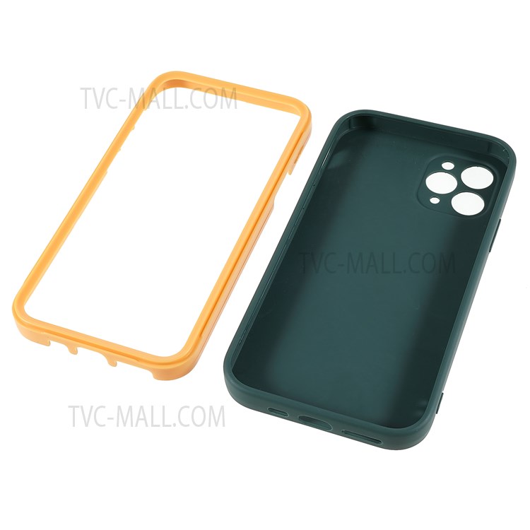 For iPhone 11 Pro Max 6.5 inch Anti-scratch PC Frame + TPU Back Hybrid Case Detachable Phone Cover - Blackish Green-8