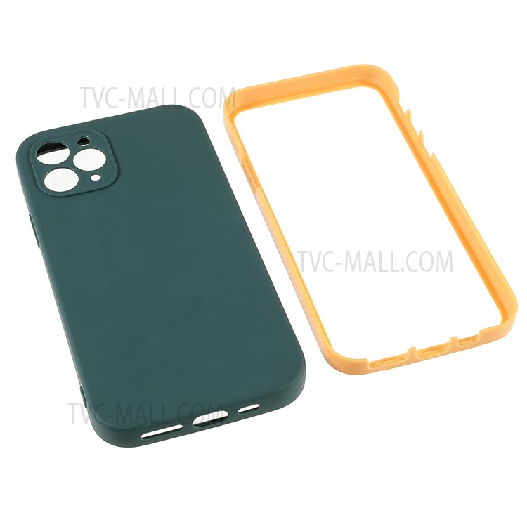 For iPhone 11 Pro Max 6.5 inch Anti-scratch PC Frame + TPU Back Hybrid Case Detachable Phone Cover - Blackish Green-9