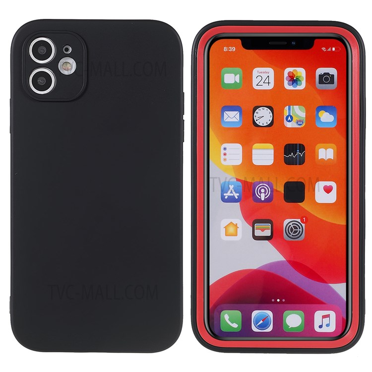 For iPhone 11 6.1 inch PC Frame + TPU Back Case Precise Cutout Detachable Phone Case Shell - Black-1