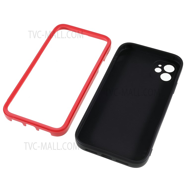 For iPhone 11 6.1 inch PC Frame + TPU Back Case Precise Cutout Detachable Phone Case Shell - Black-8
