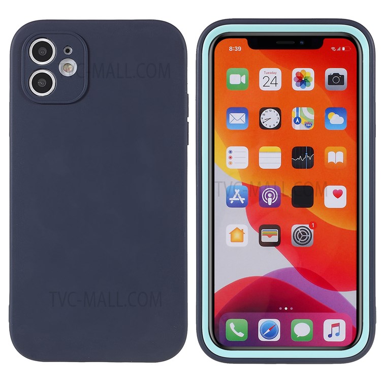 For iPhone 11 6.1 inch PC Frame + TPU Back Case Precise Cutout Detachable Phone Case Shell - Blue-1
