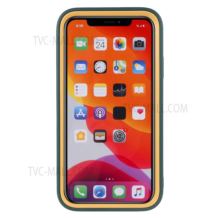 For iPhone 11 6.1 inch PC Frame + TPU Back Case Precise Cutout Detachable Phone Case Shell - Blackish Green-4
