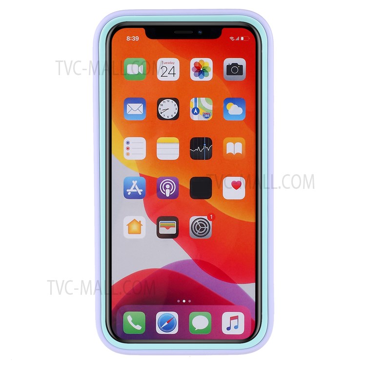For iPhone 11 6.1 inch PC Frame + TPU Back Case Precise Cutout Detachable Phone Case Shell - Purple-4