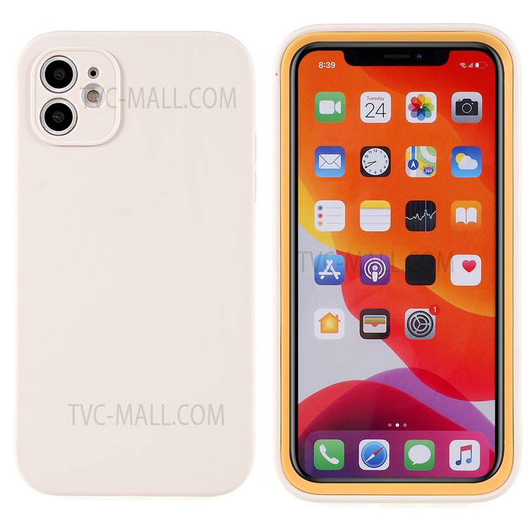 For iPhone 11 6.1 inch PC Frame + TPU Back Case Precise Cutout Detachable Phone Case Shell - Beige-1