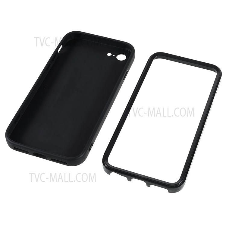 For iPhone 7 4.7 inch/8 4.7 inch/SE (2020)/SE (2022) Detachable 2-in-1 PC Frame + TPU Back Hybrid Cover Dual Color Phone Case - Black-8