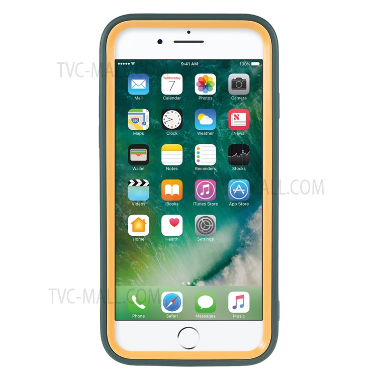 For iPhone 7 4.7 inch/8 4.7 inch/SE (2020)/SE (2022) Detachable 2-in-1 PC Frame + TPU Back Hybrid Cover Dual Color Phone Case - Blackish Green-4