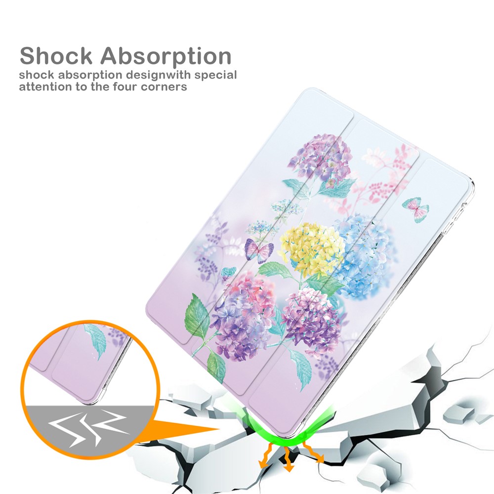 For iPad 10.2 (2021)/(2020)/(2019) Trifold Stand TPU+PU Leather Glittery Sequins Pattern Stylish Tablet Case Cover - Style A-4