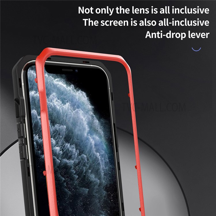 For iPhone 11 Pro 5.8 inch Sliding Card Holder Anti-scratch Cover Rotating Ring Kickstand Micron Lens Film Design TPU + PC Phone Shell - Sapphire/Blue-7