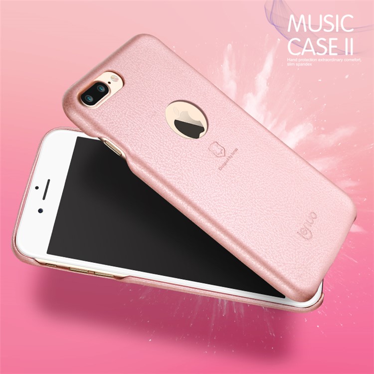 

LENUO Music Case II Leather Skin Hard PC Case for iPhone 8 Plus / 7 Plus 5.5 inch - Pink