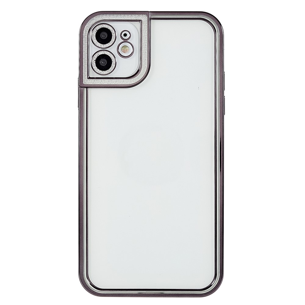 Scratch Resistant Slim Cover for iPhone 11 6.1 inch Shockproof TPU Cover Electroplating Protective Case Decorated with Rhinestone - Black-2