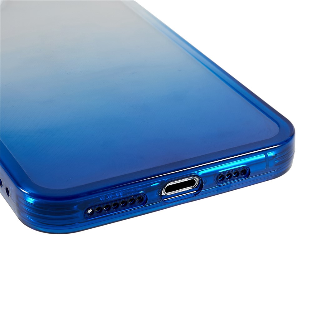 Gradient TPU Phone Case for iPhone 11 Pro Max 6.5 inch, Anti-fall Protection Glitter Design Precise Cutout Back Cover - Blue-6
