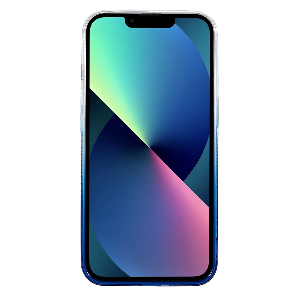 For iPhone 13 6.1 inch Gradient Color TPU Case Precise Cut-outs Camera Protection Back Cover - Blue-3
