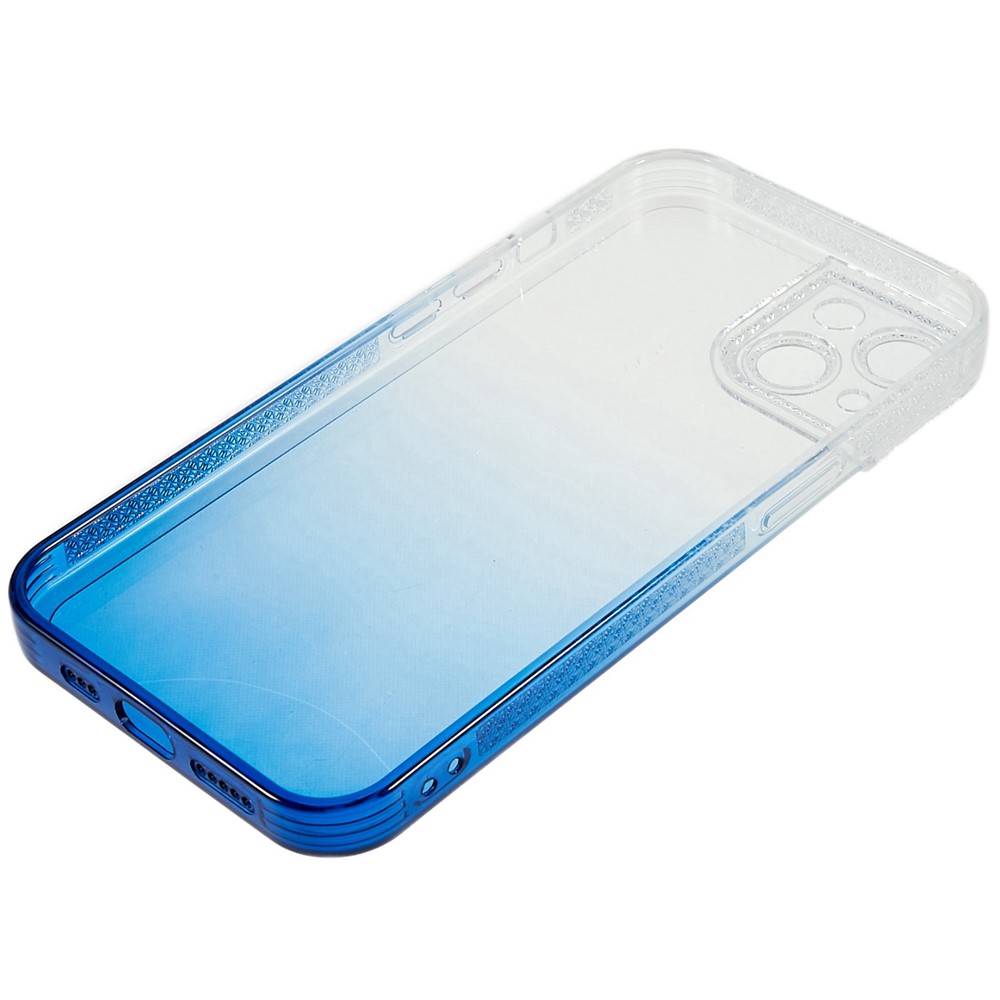 For iPhone 13 6.1 inch Gradient Color TPU Case Precise Cut-outs Camera Protection Back Cover - Blue-8