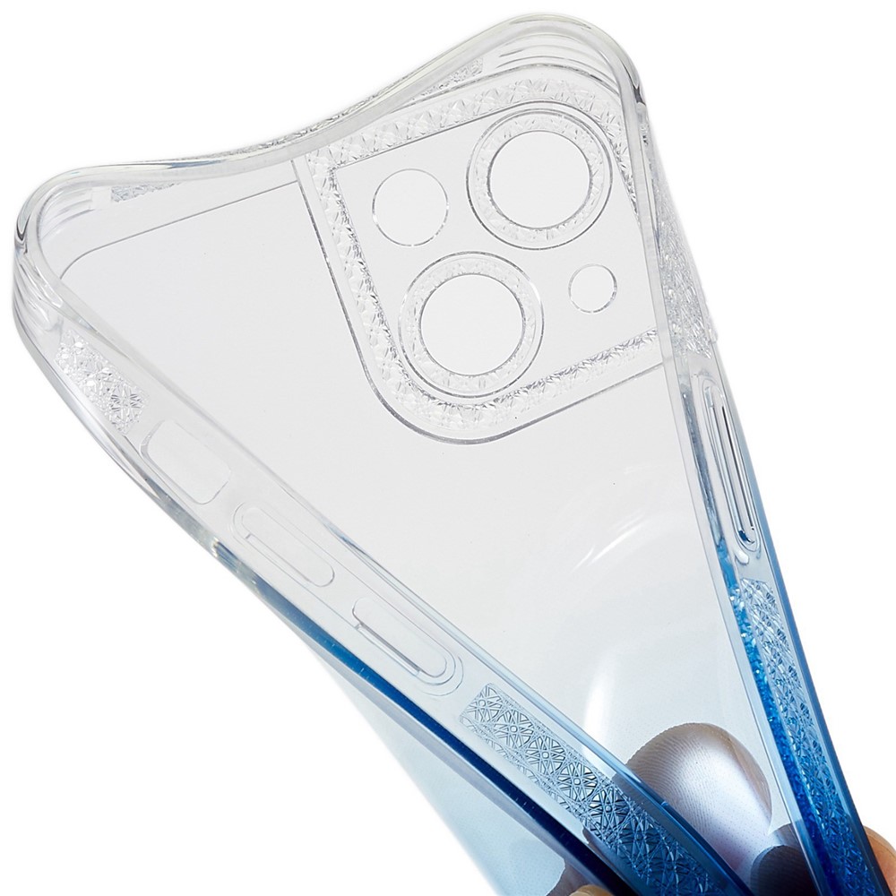 For iPhone 13 6.1 inch Gradient Color TPU Case Precise Cut-outs Camera Protection Back Cover - Blue-9