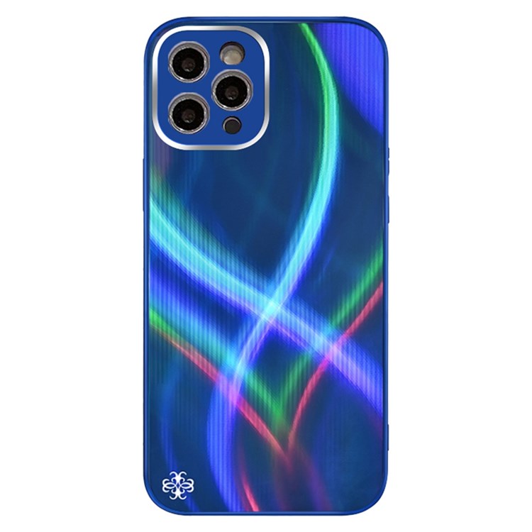 PHONESKIN Glossy 3D Effect Hybrid Phone Case for iPhone 11 Pro 5.8 inch, High Aluminum-Silicon Glass Phone Protector - Blue-1