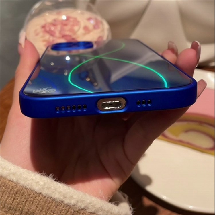PHONESKIN Glossy 3D Effect Hybrid Phone Case for iPhone 11 Pro 5.8 inch, High Aluminum-Silicon Glass Phone Protector - Blue-6