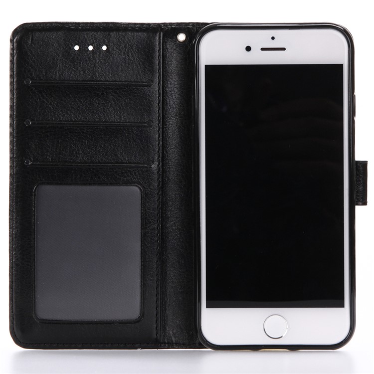 Crazy Horse Wallet Stand Leather Case Cover for iPhone 8 / 7 4.7 inch - Black-3