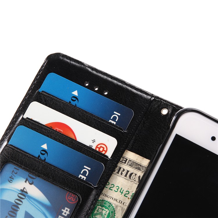 Crazy Horse Wallet Stand Leather Case Cover for iPhone 8 / 7 4.7 inch - Black-9