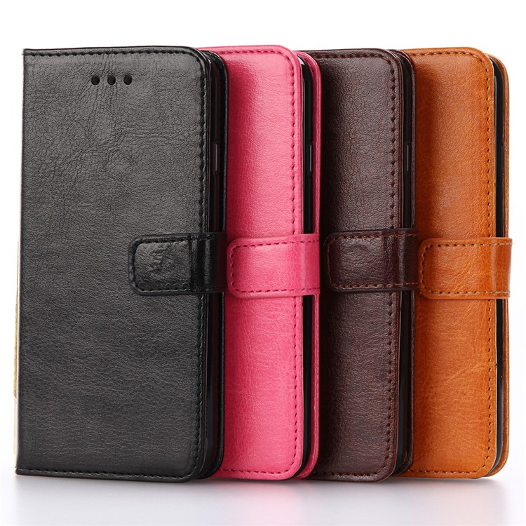 Crazy Horse Stand Leather Wallet Case Cover for iPhone 8 / 7 4.7 inch - Rose-5