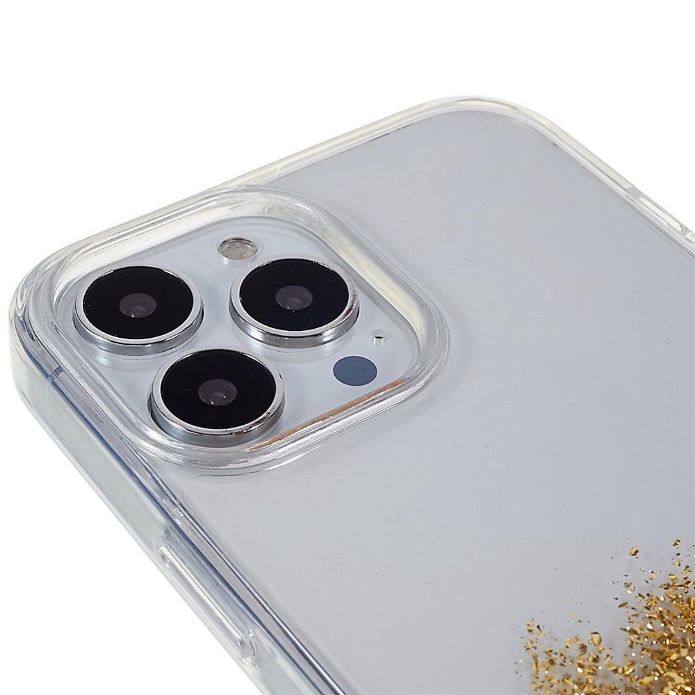 DFANS Starlight Shining Series Shockproof Phone Case for iPhone 13 Pro Max 6.7 inch Glitter Decorated PC + TPU Hybrid Protective Cover - White-6