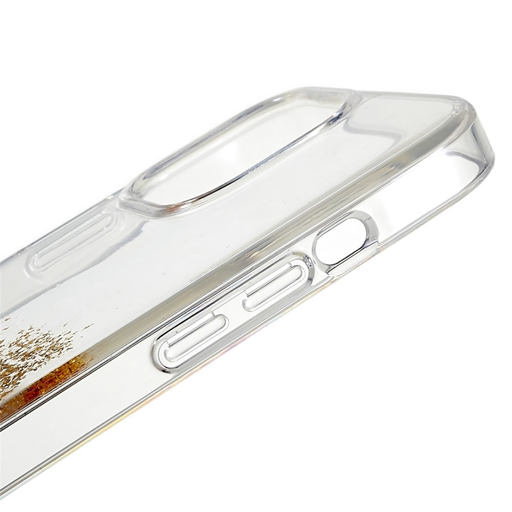 DFANS Starlight Shining Series Phone Case for iPhone 13 Pro 6.1 inch Shockproof PC + TPU Hybrid Protective Cover with Glitter Decorated - White-8