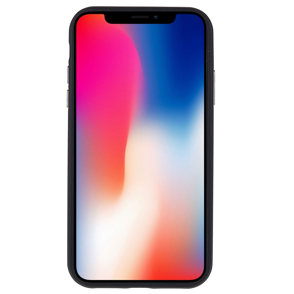 For iPhone 11 6.1 inch Scratch-resistant Glossy Surface Metal Buttons TPU+PC Hybrid Case Phone Cover with Glass Lens Film - Black-4
