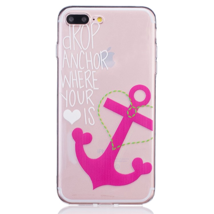 

Embossed Soft TPU Case for iPhone 8 Plus / 7 Plus 5.5 - Drop Anchor Where Your Heart Is