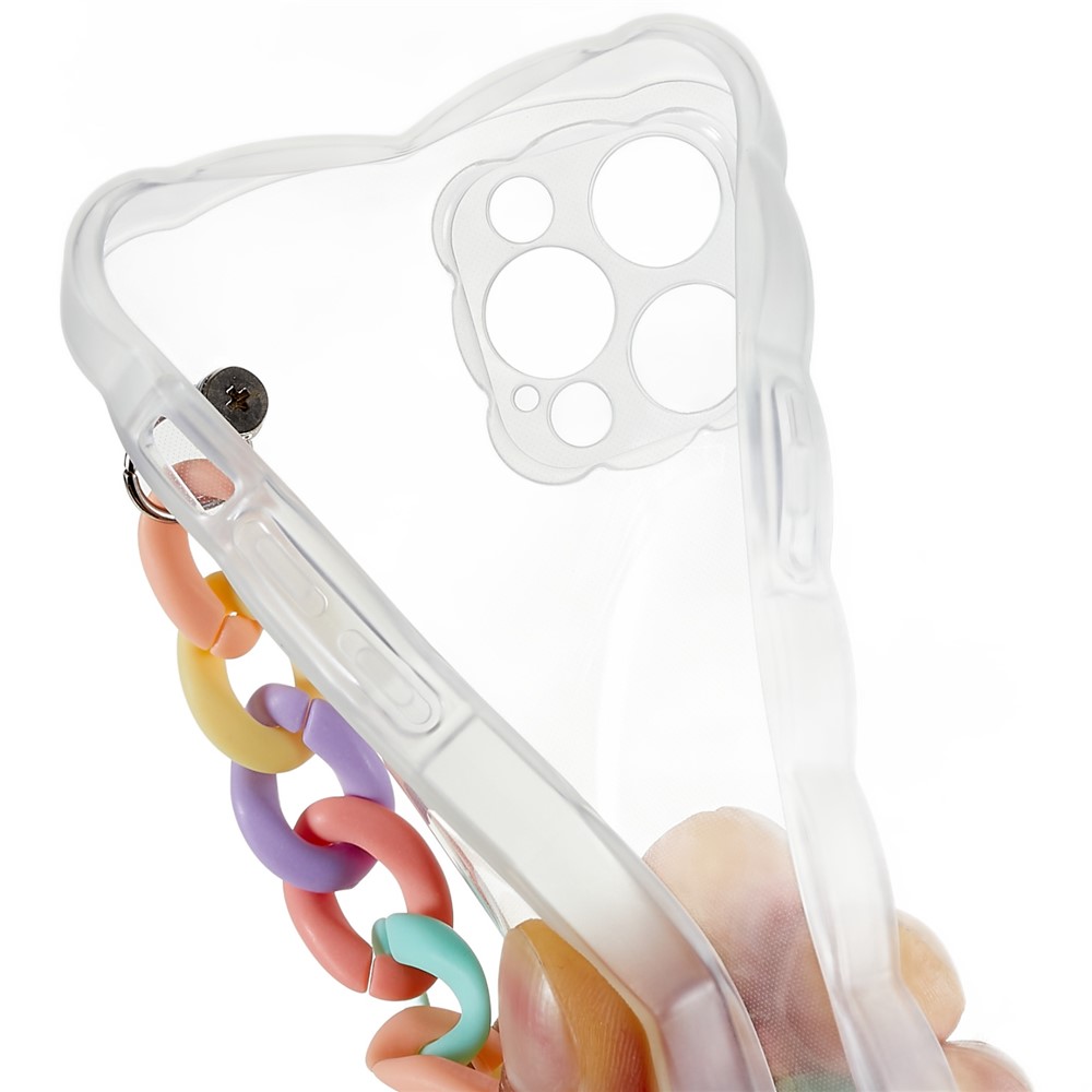Protective Case for iPhone 12 Pro 6.1 inch Precise Cutout TPU Phone Shell Shockproof Phone Cover with Strap - Colorful Strap-7