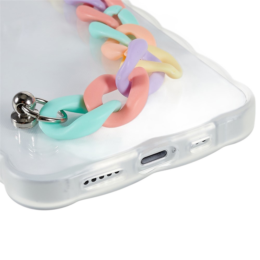 Shockproof Case for iPhone 12 6.1 inch Soft TPU Phone Shell Strap Design Anti-drop Precise Cutout Phone Cover - Colorful Strap-5