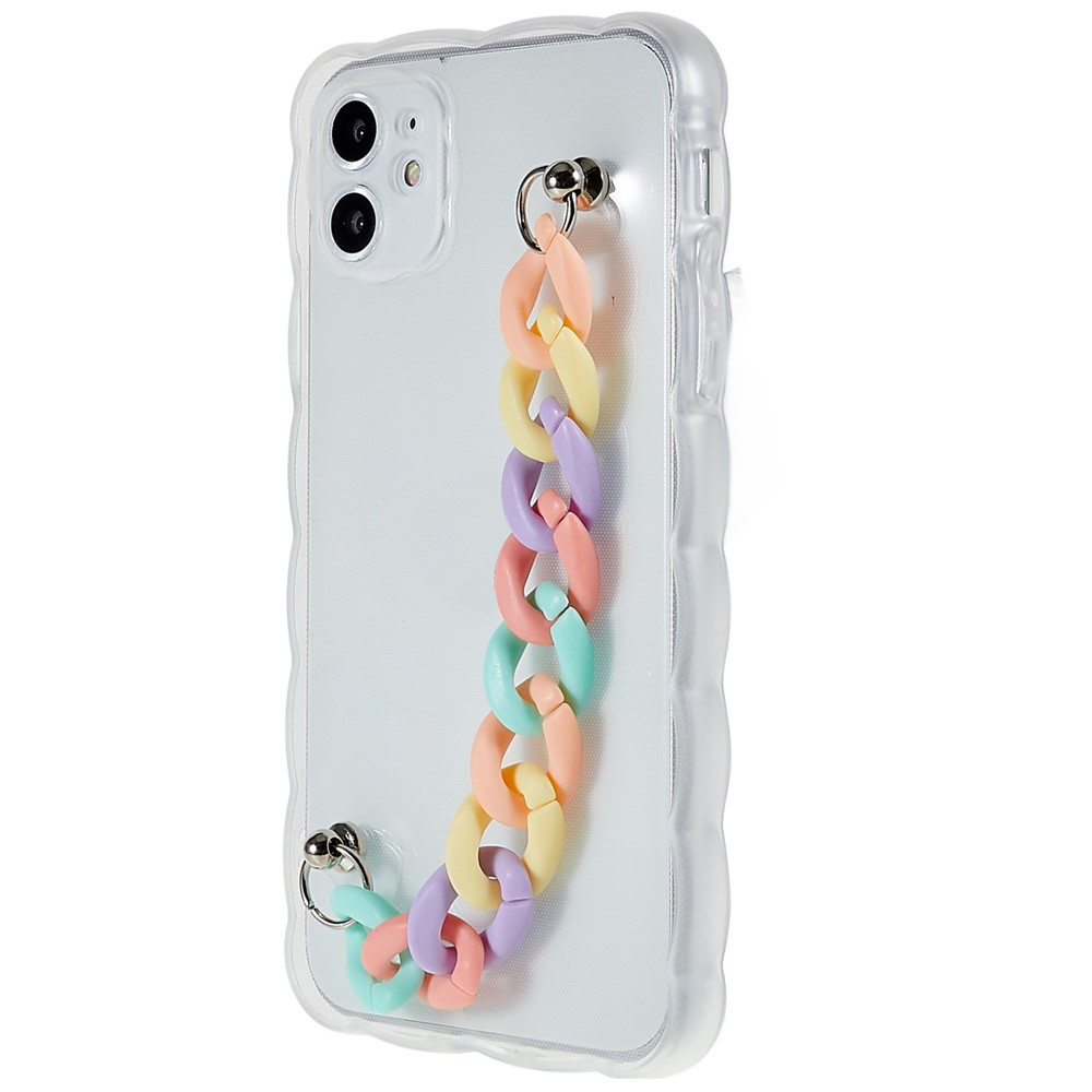 Anti-Scratch TPU Case for iPhone 11 6.1 inch Precise Cutout Protective Phone Shell Shockproof Phone Cover with Strap - Colorful Strap-2