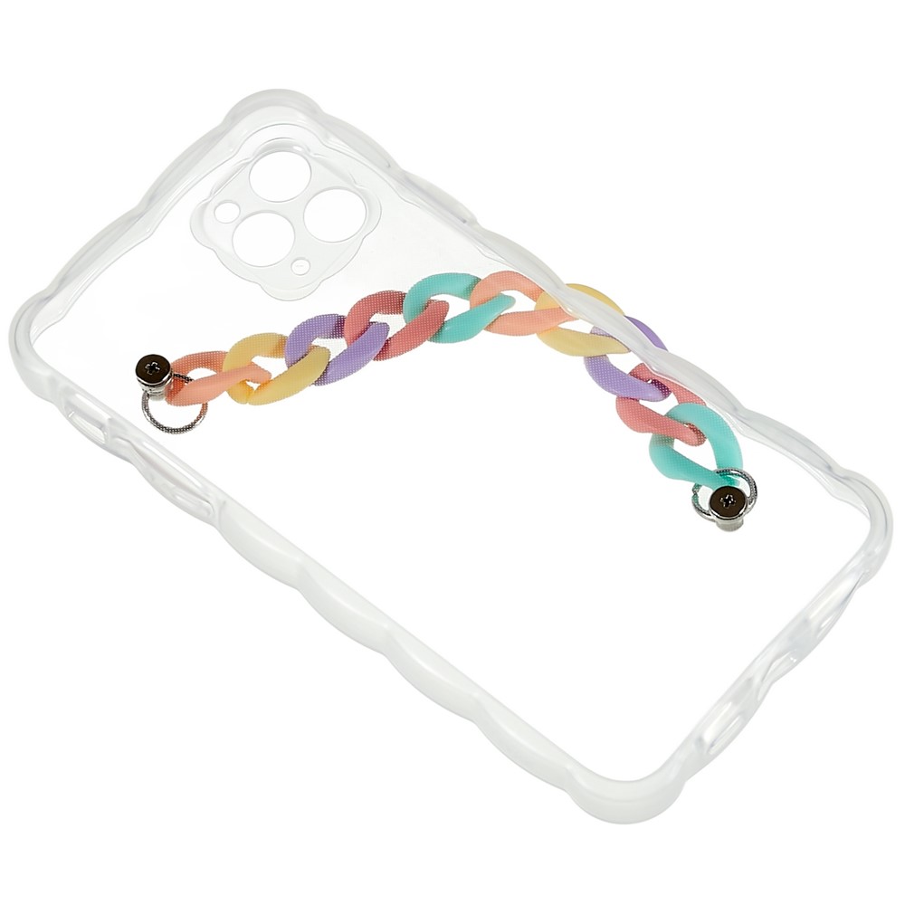 Anti-Drop Protective Case for iPhone 11 Pro Max 6.5 inch Precise Cutout TPU Phone Shell Scratch Resistant Phone Cover with Strap - Colorful Strap-7