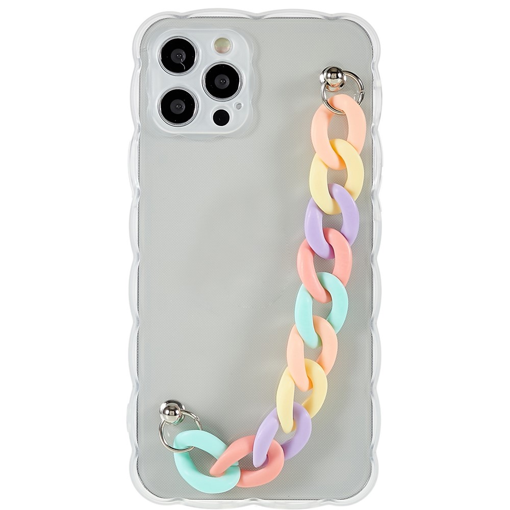 Strap Design TPU Case for iPhone 12 Pro Max 6.7 inch Anti-drop Precise Cutout Protective Shell Shockproof Phone Cover - Colorful Strap-1