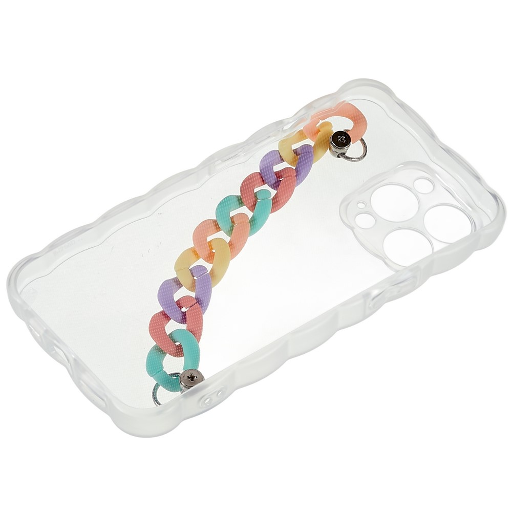 Style Handy Strap Design Case for iPhone 13 Pro Max 6.7 inch Soft TPU Anti-scratch Precise Cutout Mobile Phone Cover - Colorful Strap-6
