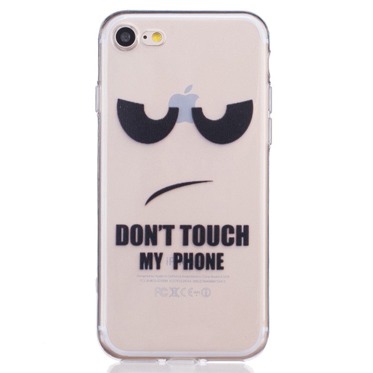 

Patterned TPU Embossment Slim Case for iPhone 8 / 7 4.7 inch - Do Not Touch My Phone
