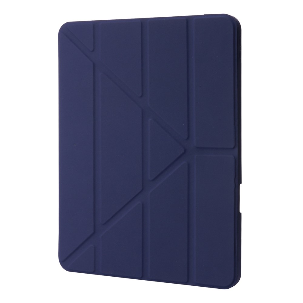 For iPad Pro 12.9-inch (2021)/(2020)/(2018) Tablet Case Auto Wake/Sleep Origami Stand PU Leather + Acrylic Cover - Dark Blue-3
