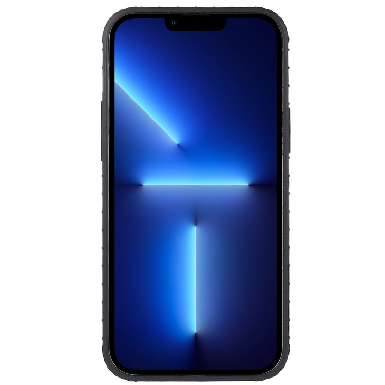 MUTURAL Simplism Series for iPhone 13 Pro Max 6.7 inch PU Leather Coated PC + TPU Hybrid Protective Case Vertical and Horizontal Kickstand Phone Cover - Black-4