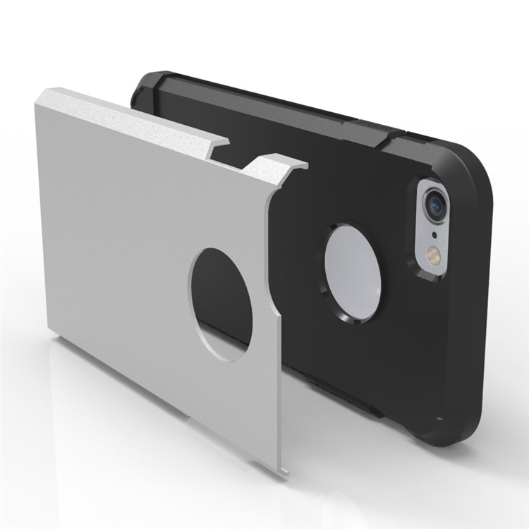 Slim Guard Plastic + TPU Shell Case for iPhone SE 2 (2020)/8/7 4.7 Inch - Silver-2