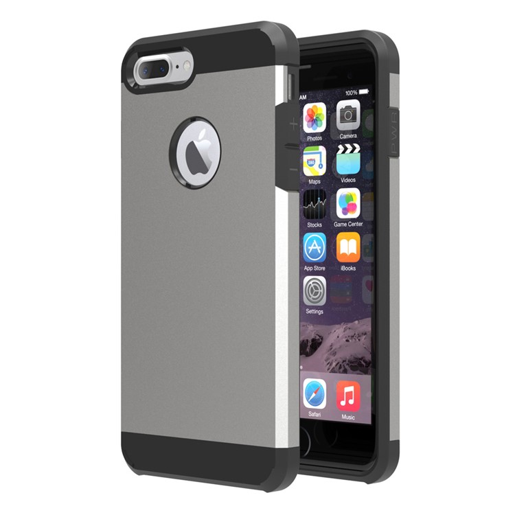 

Slim Guard Plastic + TPU Shell Cover for iPhone 8 Plus / 7 Plus 5.5 inch - Grey