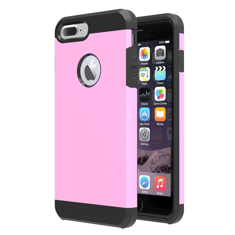 

Dual-layer Plastic + TPU Protection Cover for iPhone 8 Plus / 7 Plus 5.5 inch - Pink