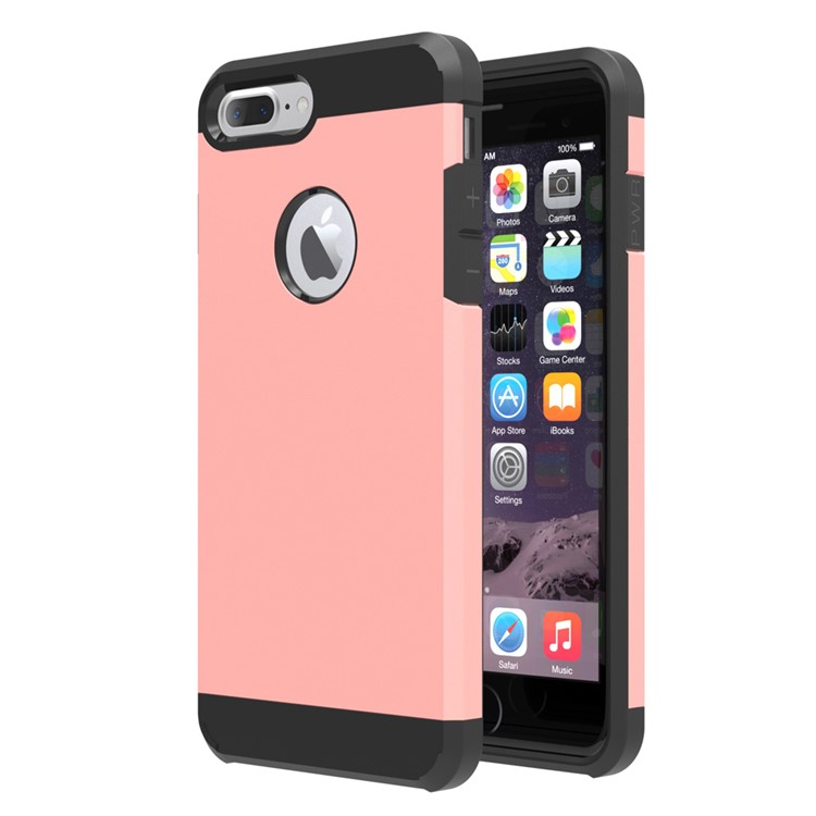 

For iPhone 8 Plus / 7 Plus 5.5 inch Slim Guard Plastic + TPU Hybrid Shell - Rose Gold