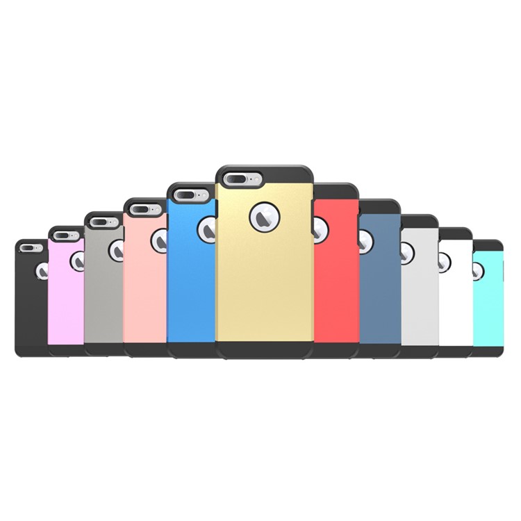 Hybrid Plastic + TPU Case Protector for iPhone 7 Plus 5.5 Inch - Baby Blue-5