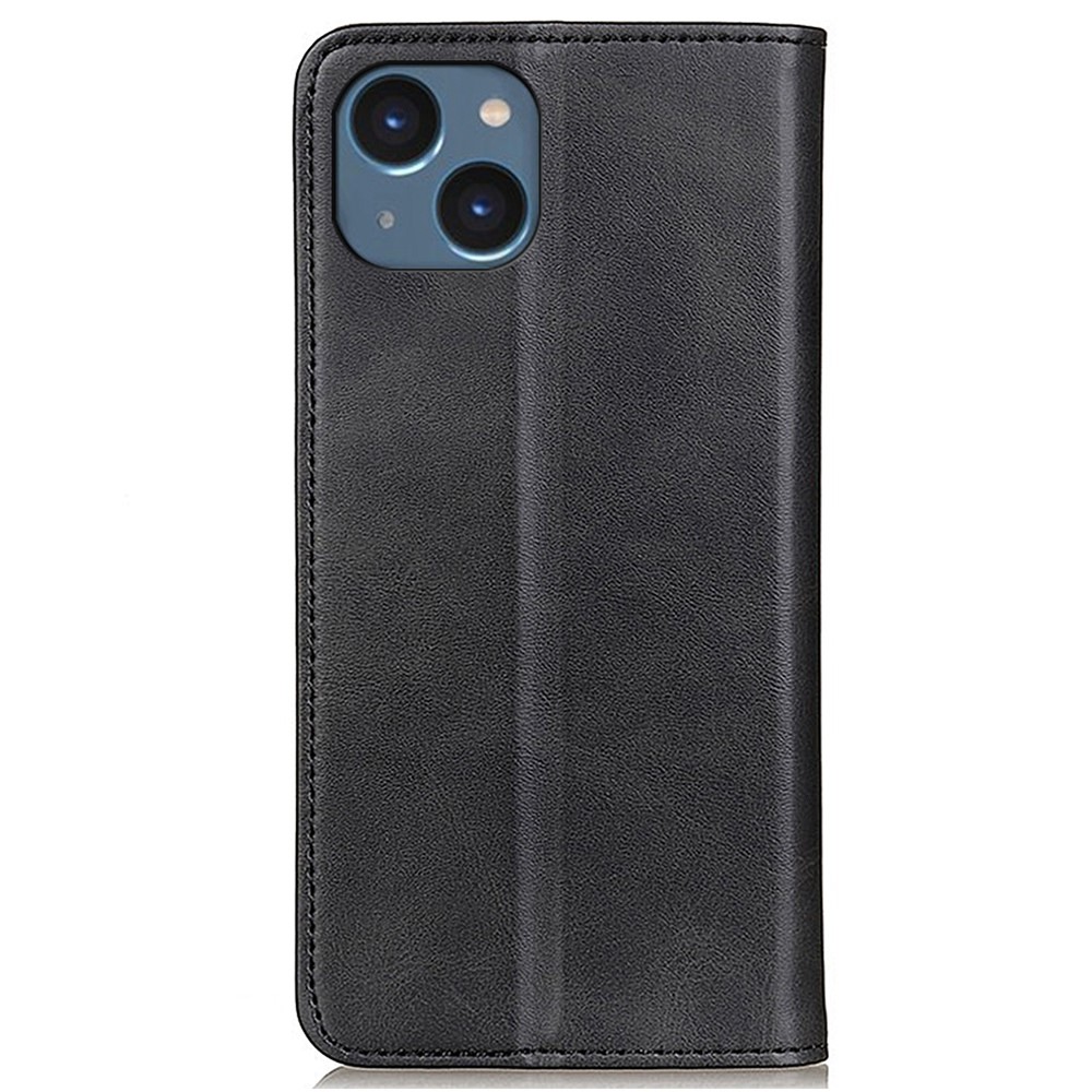 Split Leather+TPU Case for iPhone 14 Max 6.7 inch, Wallet Style Stand Strong Magnetic Suction Protector Cover - Black-7
