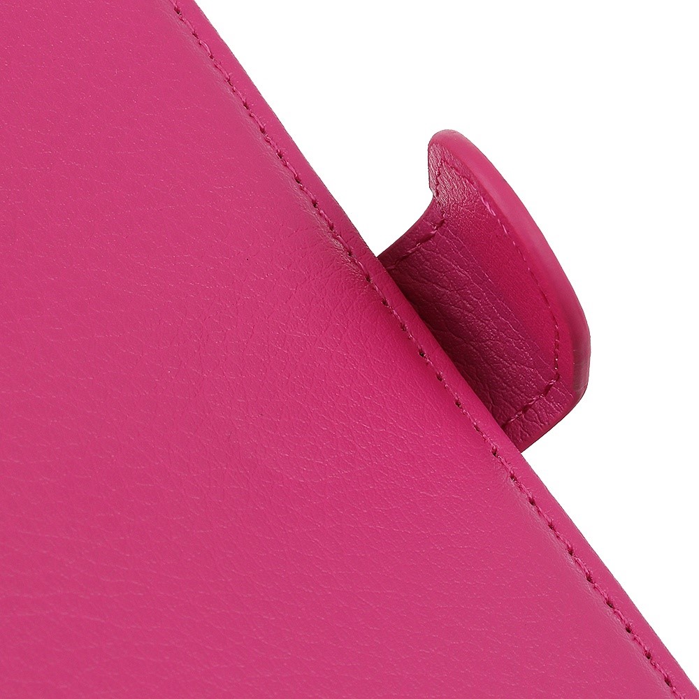 For iPhone 14 Max 6.7 inch Litchi Texture Anti-fall Protection PU Leather Cover Stand Magnetic Wallet Cell Phone Case - Rose-6