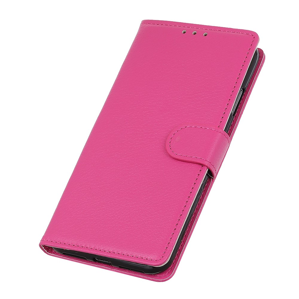 For iPhone 14 Max 6.7 inch Litchi Texture Anti-fall Protection PU Leather Cover Stand Magnetic Wallet Cell Phone Case - Rose-7