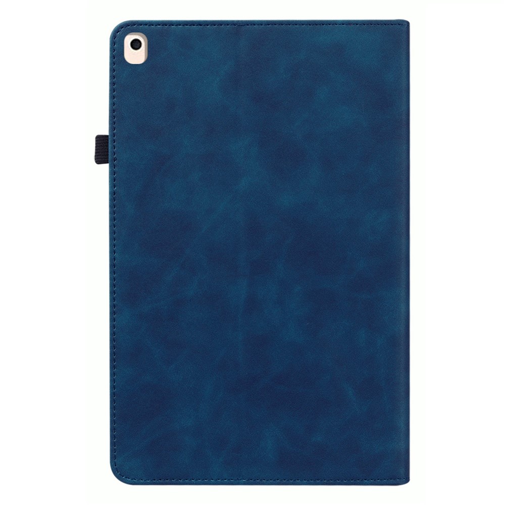 For iPad iPad 10.2 (2021)/(2019)/(2020) Solid Color Tablet Case with Zipper Pocket Shockproof Full Protection PU Leather Tablet Cover Shell with Card Slots Wallet Stand - Dark Blue-5