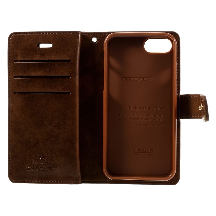 MERCURY GOOSPERY Mansoor Portafoglio Portafoglio in pelle per iPhone 8 / 7 da 4,7 pollici - Marrone-13